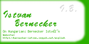 istvan bernecker business card